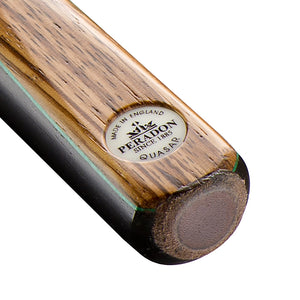 Peradon Quasar 3/4 Jointed 8 Ball Pool Cue. Badge view