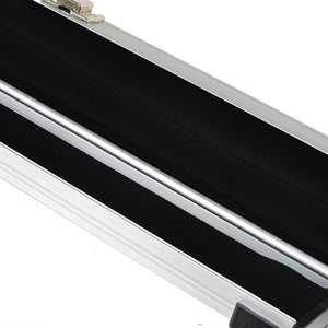 Peradon Silver Aluminium Case for 3/4 Cues. Open view