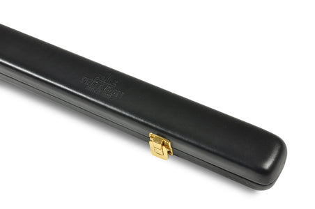 Peradon Thin Leather One Piece Cue Case Black. End view