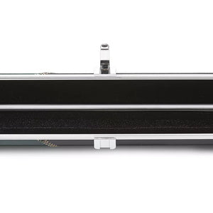 Peradon Black Green Stripe Halo Thin One Piece Cue Case. Open view