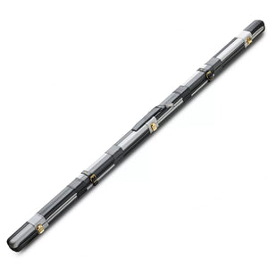 Peradon Thin Leather One Piece Cue Case Black & Grey Block. Full lengh