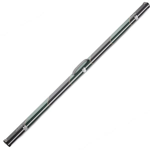 Peradon Black Green Stripe Halo Thin One Piece Cue Case. Full lengh view