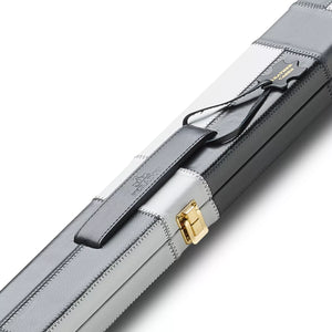 Peradon Wide Leather One Piece Case Black & Grey Block. Mid view