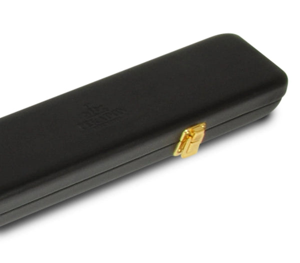 Peradon wide leather One piece Cue Case Black. Made by hand Premium Cues