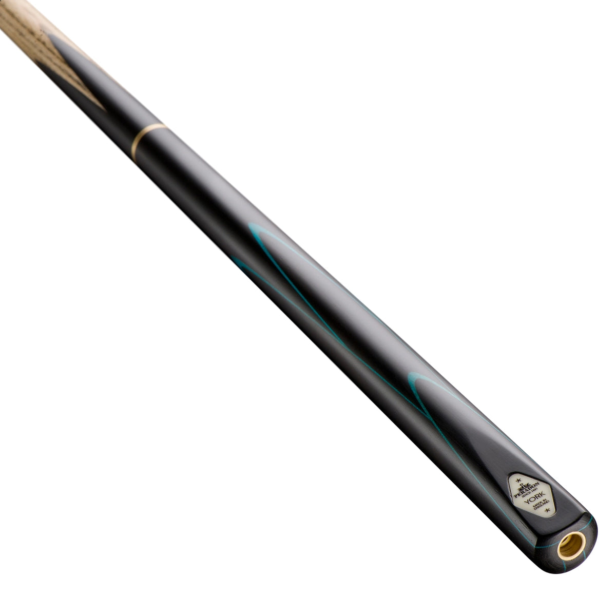 Peradon York 3/4 Jointed Snooker Cue. On angle