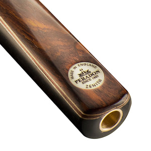 Peradon Zenith One Piece 8 Ball Pool Cue. Badge view