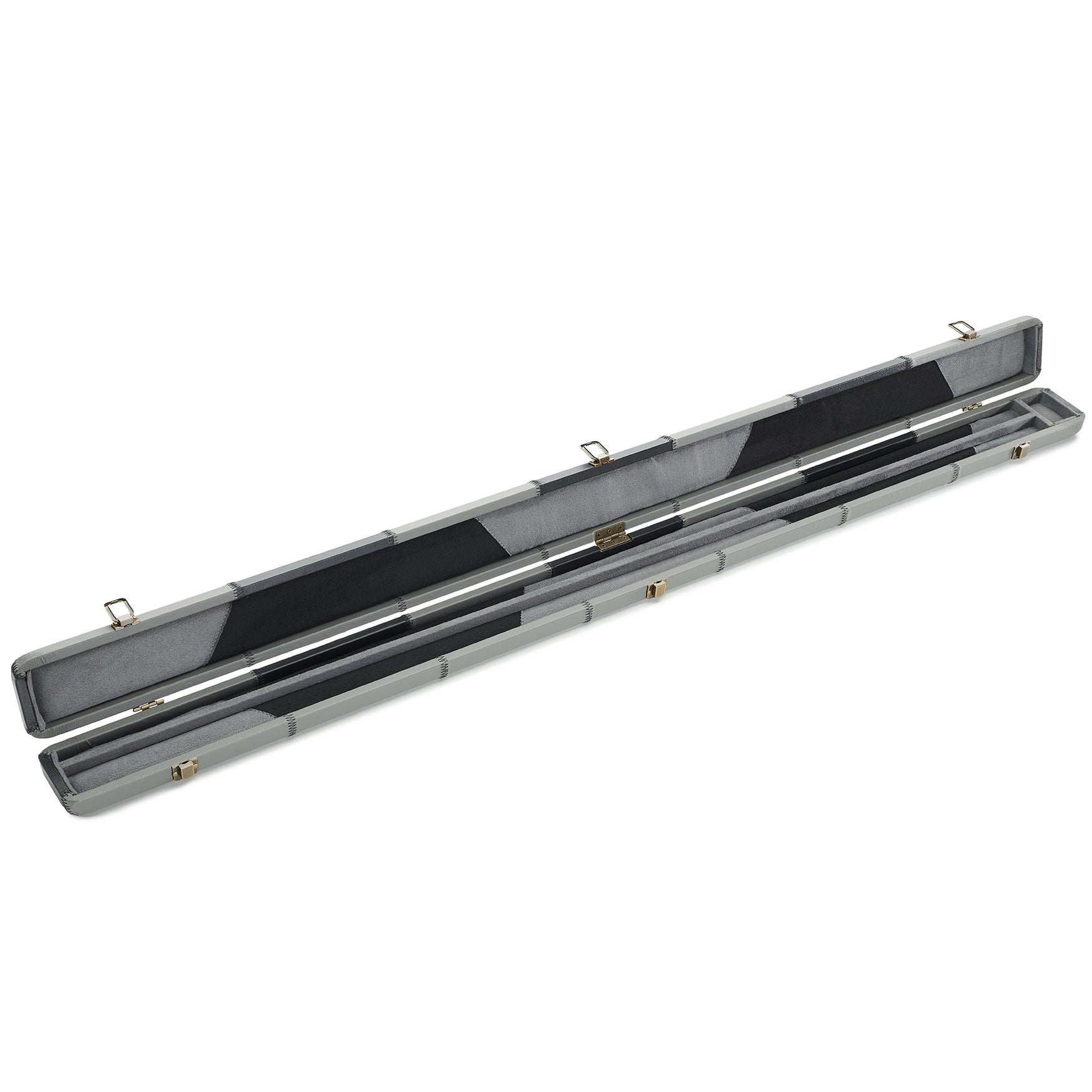 Peradon Black & Grey Patch Faux Leather 3/4 Cue Case