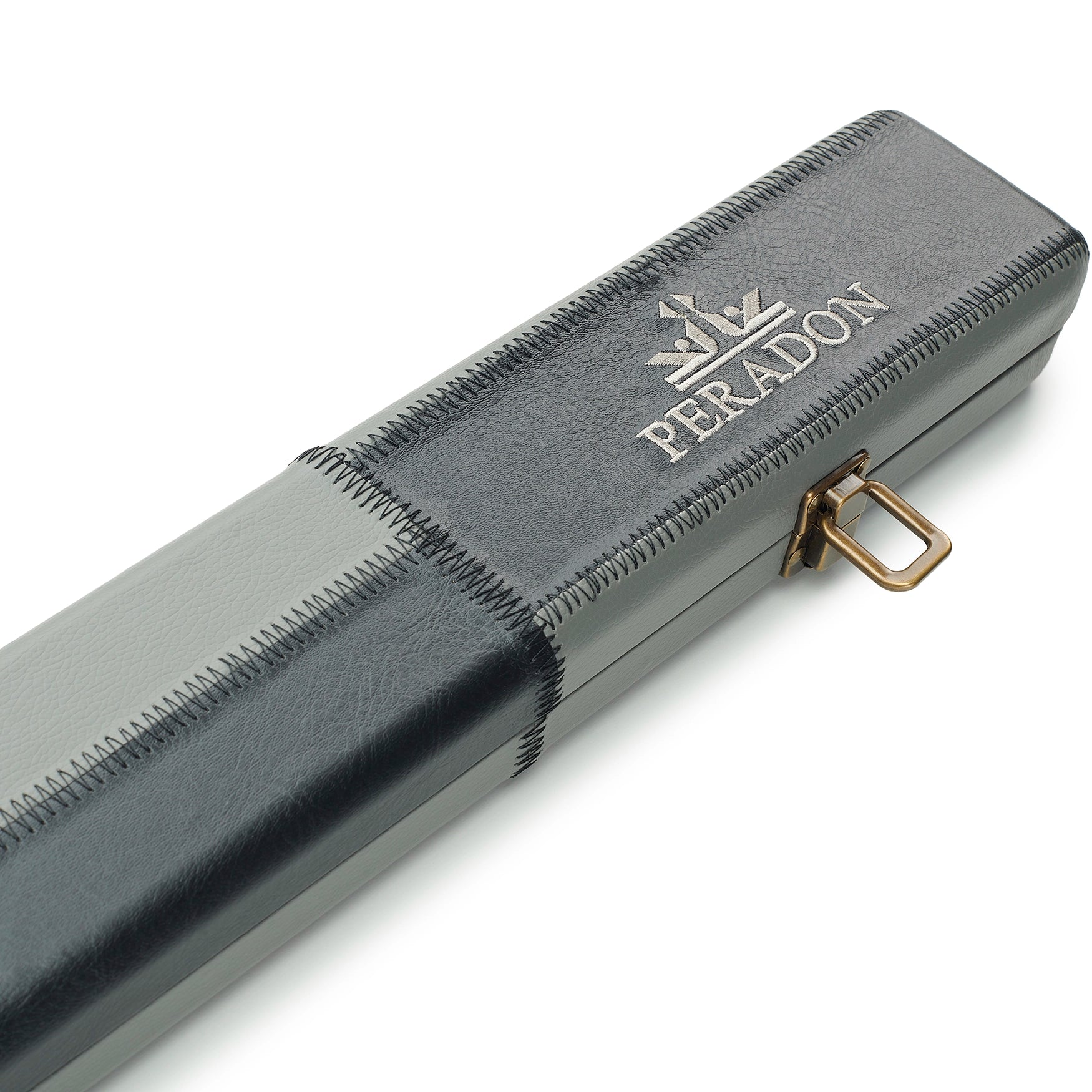 Peradon Black & Grey Patch Faux Leather 3/4 Cue Case