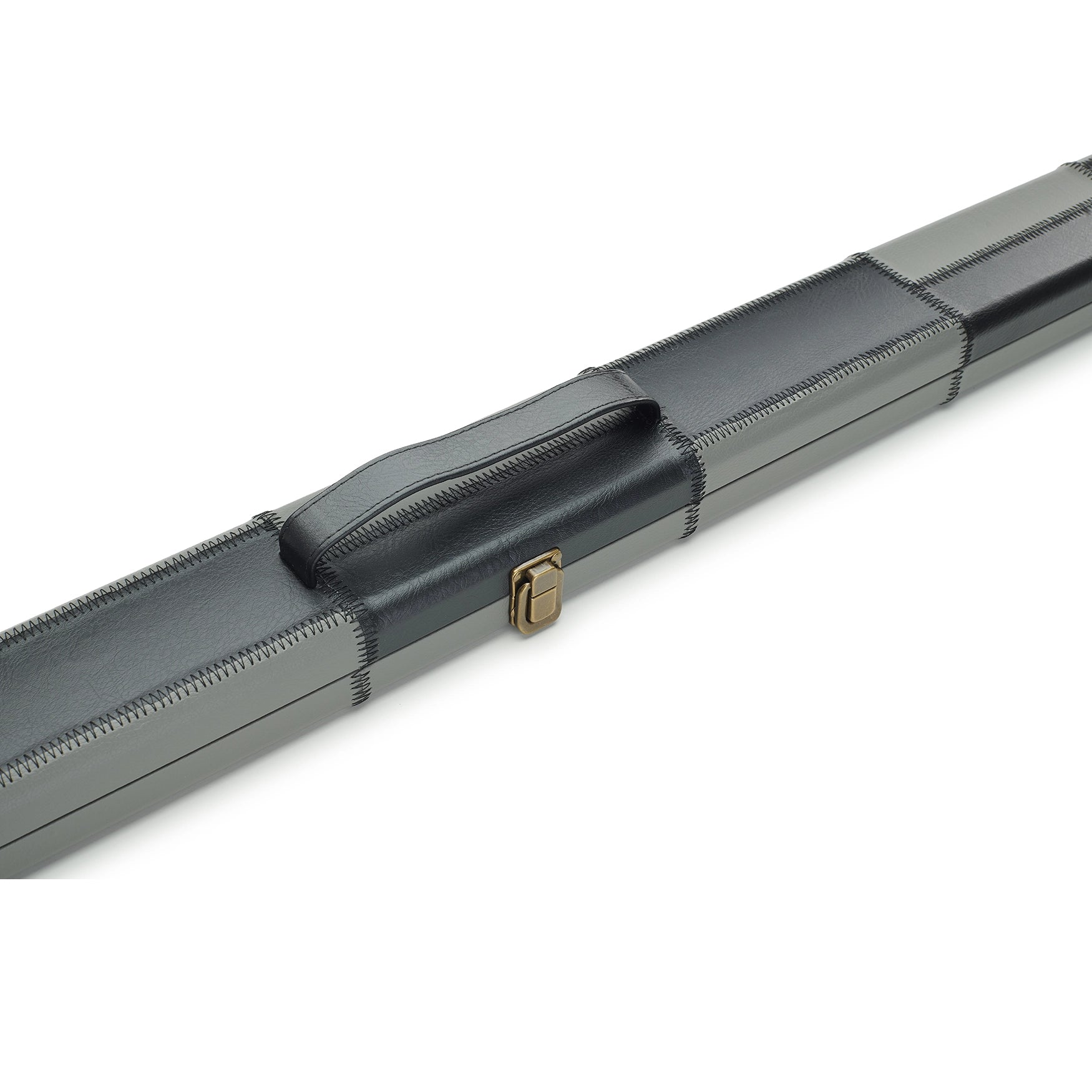 Peradon Black & Grey Patch Faux Leather 3/4 Cue Case