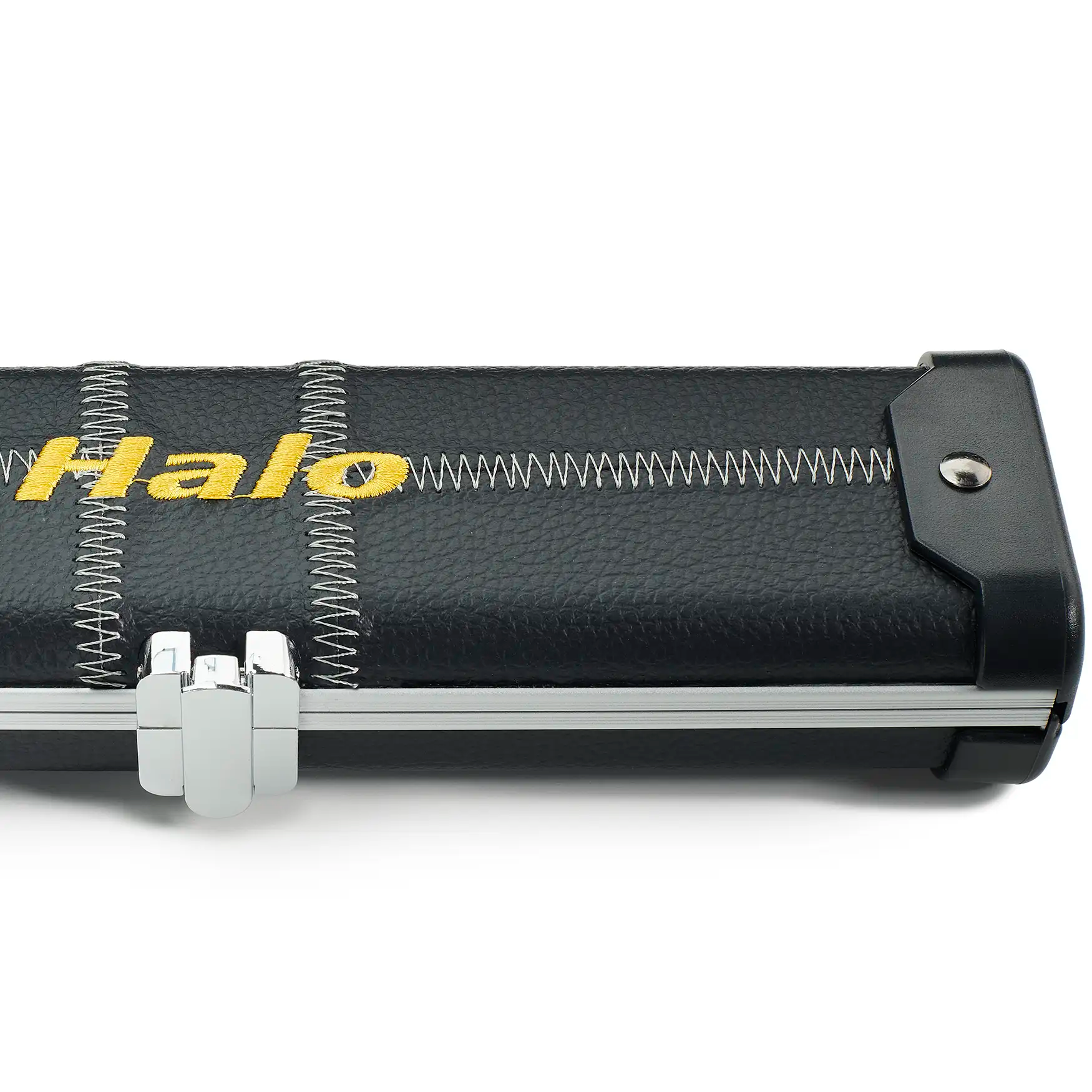 PeradonH alo Wide 3-4 silver stitch cue case logo view