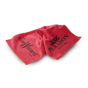 Peradon Microfibre Cue Towel. Red