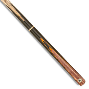 Peradon Sheffield Two Piece Snooker Cue. On angle view
