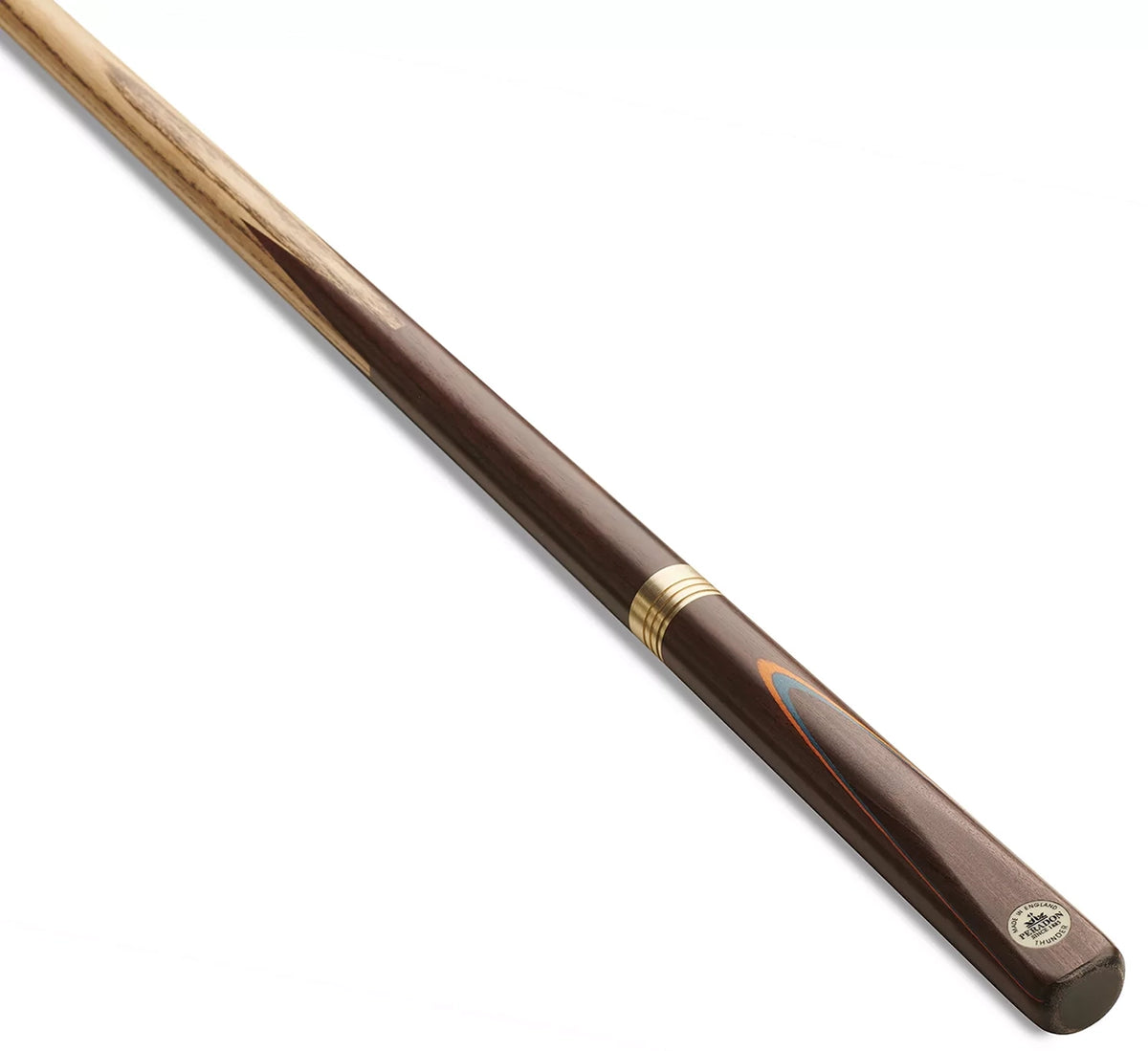 Peradon Thunder 3 Section 8-Ball Pool Cue. On angle view
