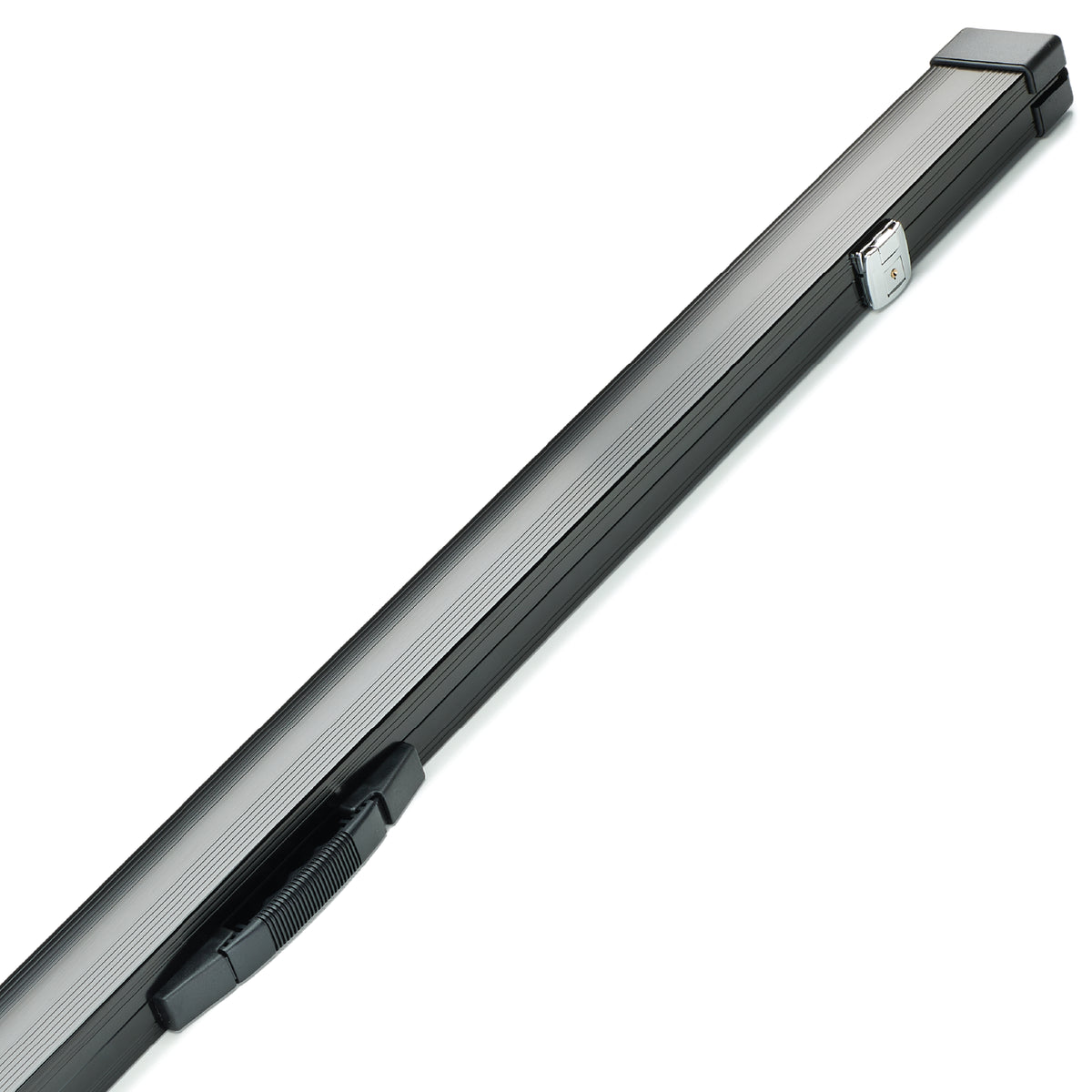 Peradon Black Aluminium One Piece Cue Case Close Up