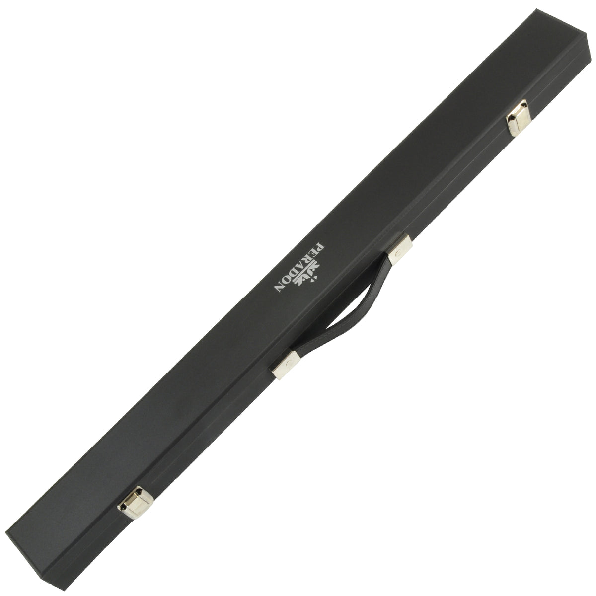 Peradon Black Attache Two Piece Cue Case - Closed view
