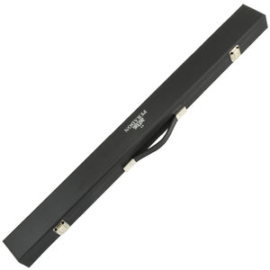 Peradon Black Attache Two Piece Cue Case - Closed view