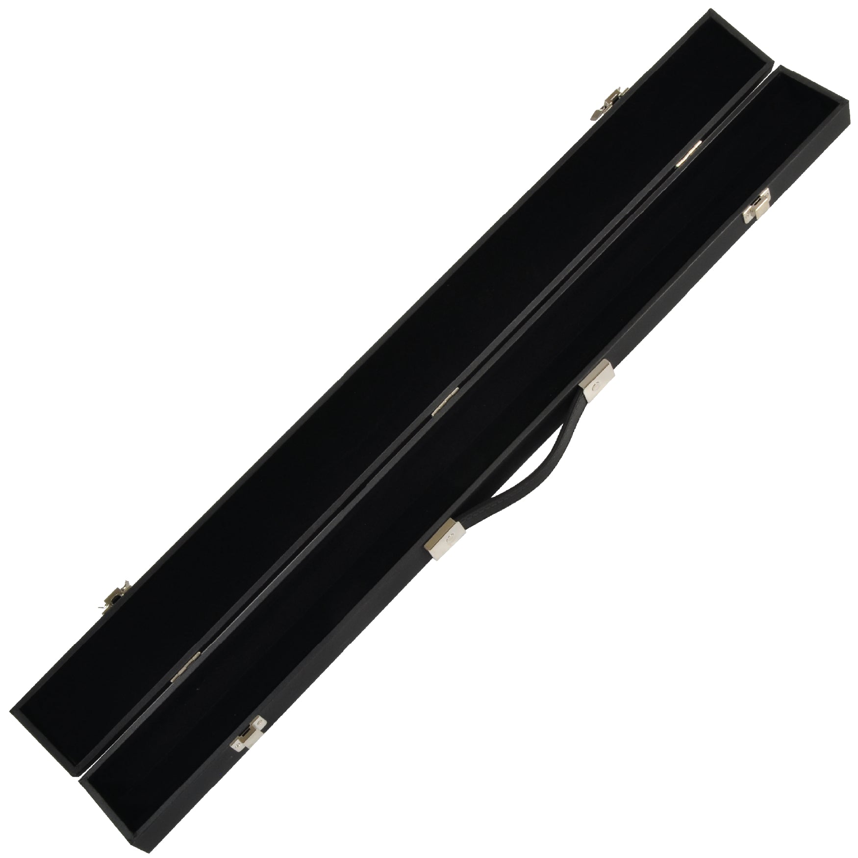 Peradon Black Attache Two Piece Cue Case - Open view