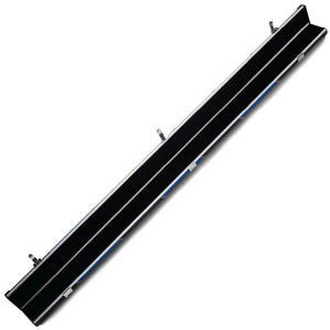 Peradon Black & Blue Stripe Halo 3/4 Cue Case Full View Open