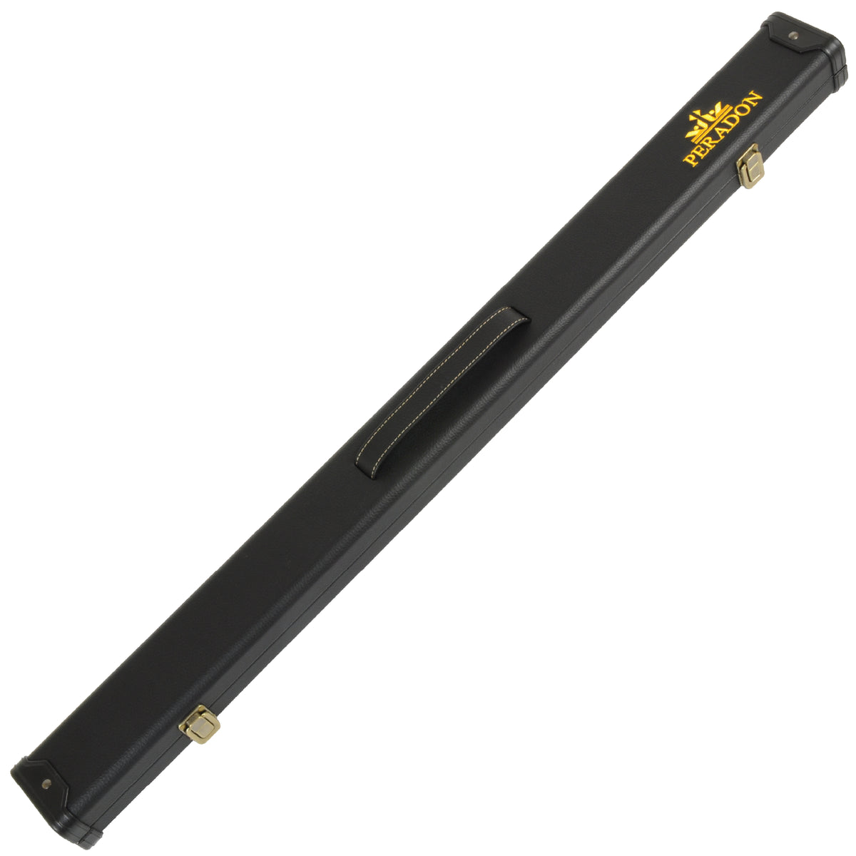 Peradon Black Clubman Two Piece Cue Case - Closed view