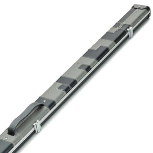 Peradon Black & Grey Patch Halo Wide One Piece Cue Case Close Up
