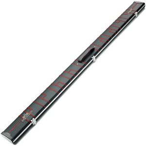 Peradon Black Patch & Red Stitch Halo Plus One Piece Cue Case Closed