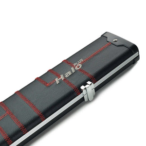 Peradon Black Patch & Red Stitch Halo Plus One Piece Cue Case  Halo logo view
