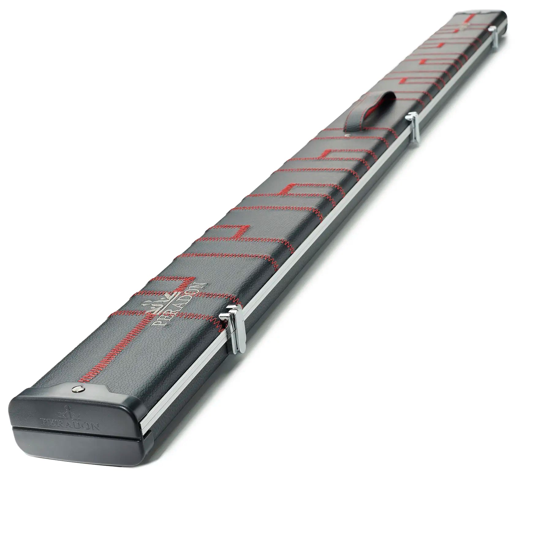 Peradon Black Patch & Red Stitch Halo Plus One Piece Cue Case dynamic view
