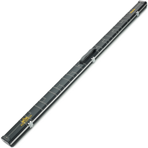 Peradon Black Patch & Silver Stitch Halo Wide One Piece Cue Case Closed