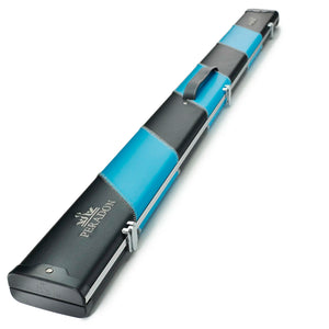 Peradon Black & Sky Blue Stripe Halo Plus 3/4 Cue Case dynamic view