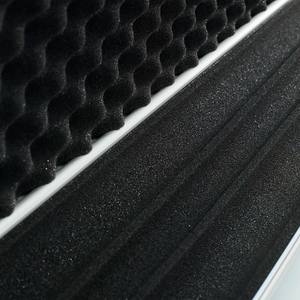 Peradon Black & Sky Blue Stripe Halo Plus 3/4 Cue Case inside view