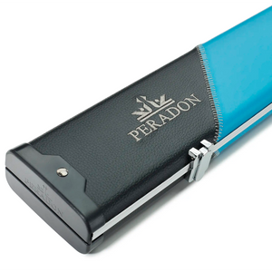 Peradon Black & Sky Blue Stripe Halo Plus 3/4 Cue Case logo view