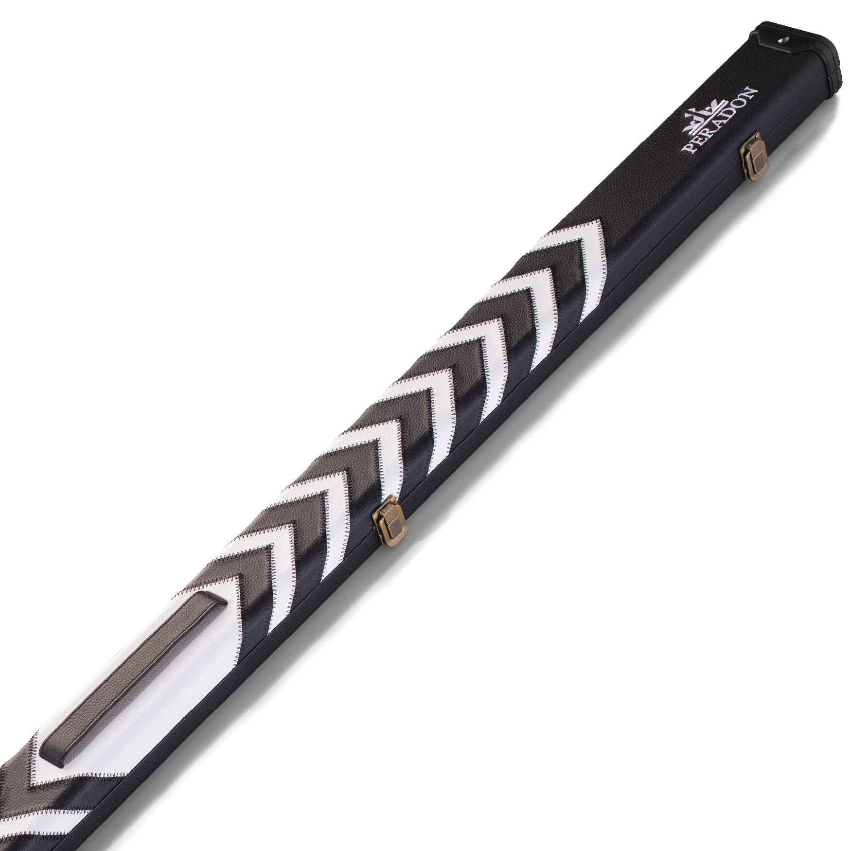 Peradon Black & White Clubman One Piece Cue Case Close Up