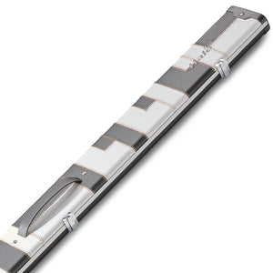 Peradon Black & White Patch Halo Plus 3/4 Cue Case Close Up