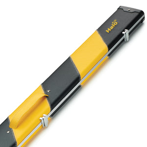 Peradon Black & Yellow Stripe Halo Plus 3/4 Cue Case Close Up