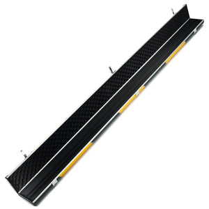 Peradon Black & Yellow Stripe Halo Plus One Piece Cue Case open view 
