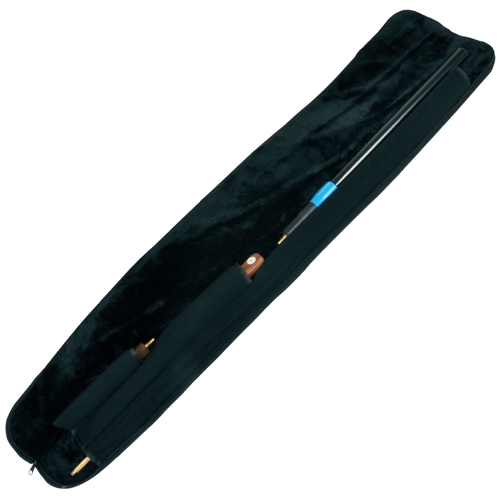 Peradon Black Zip 3/4 Cue Case Open