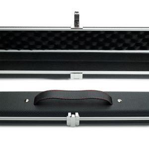Peradon Carbon & Red Logo Halo Wide One Piece Cue Case mid view
