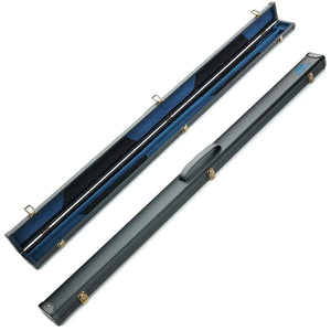 Peradon Clubman 34 Cue Cse Black Blue Logo open and closed view