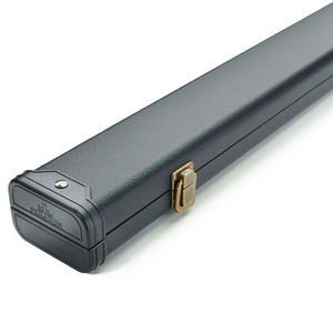 Peradon Clubman 3/4 cue case black red stitch end cap view