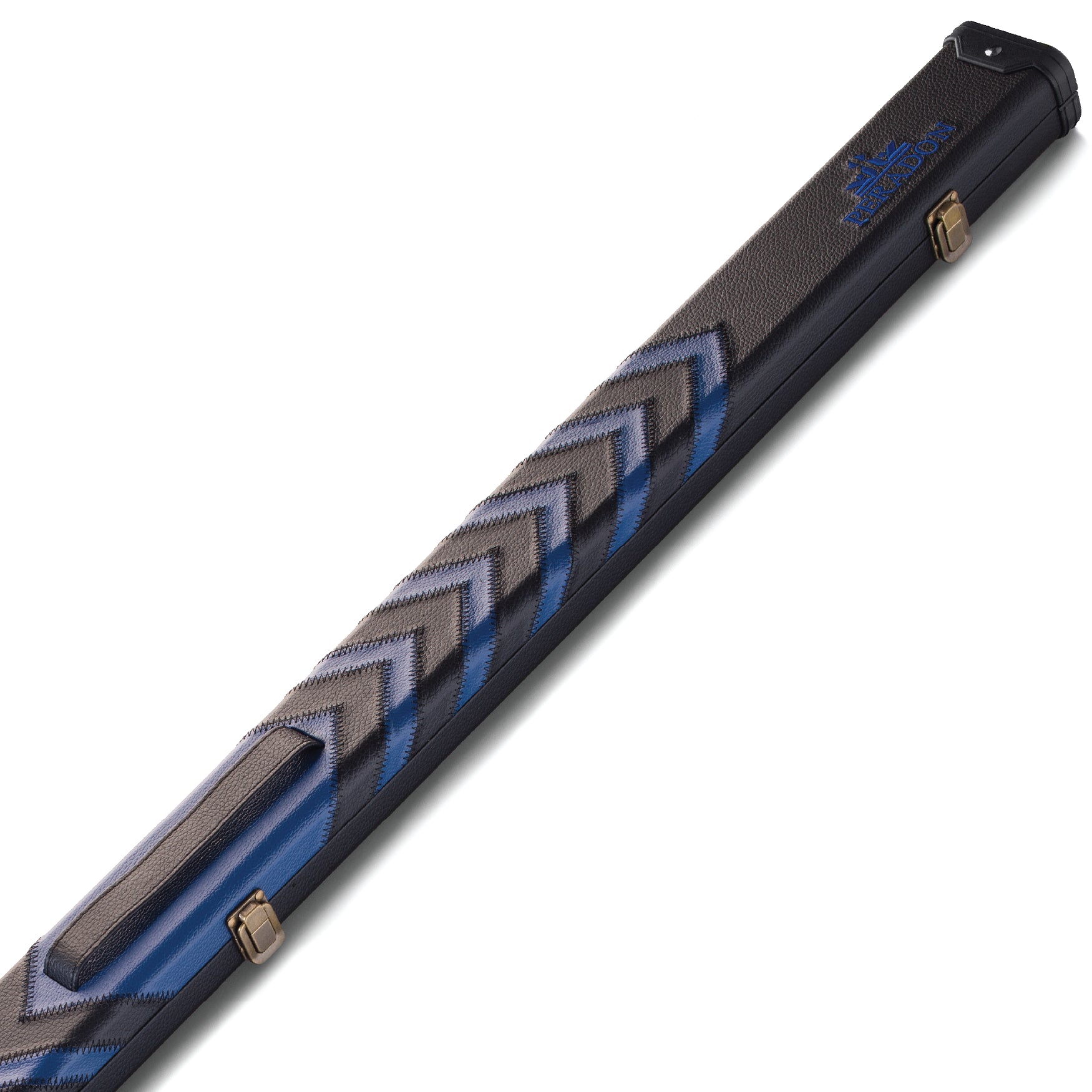 Peradon Clubman Black Blue Arrow 3/4 Cue Case Close Up