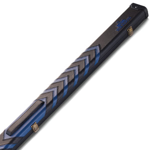 Peradon Clubman Black Blue Arrow 3/4 Cue Case Close Up