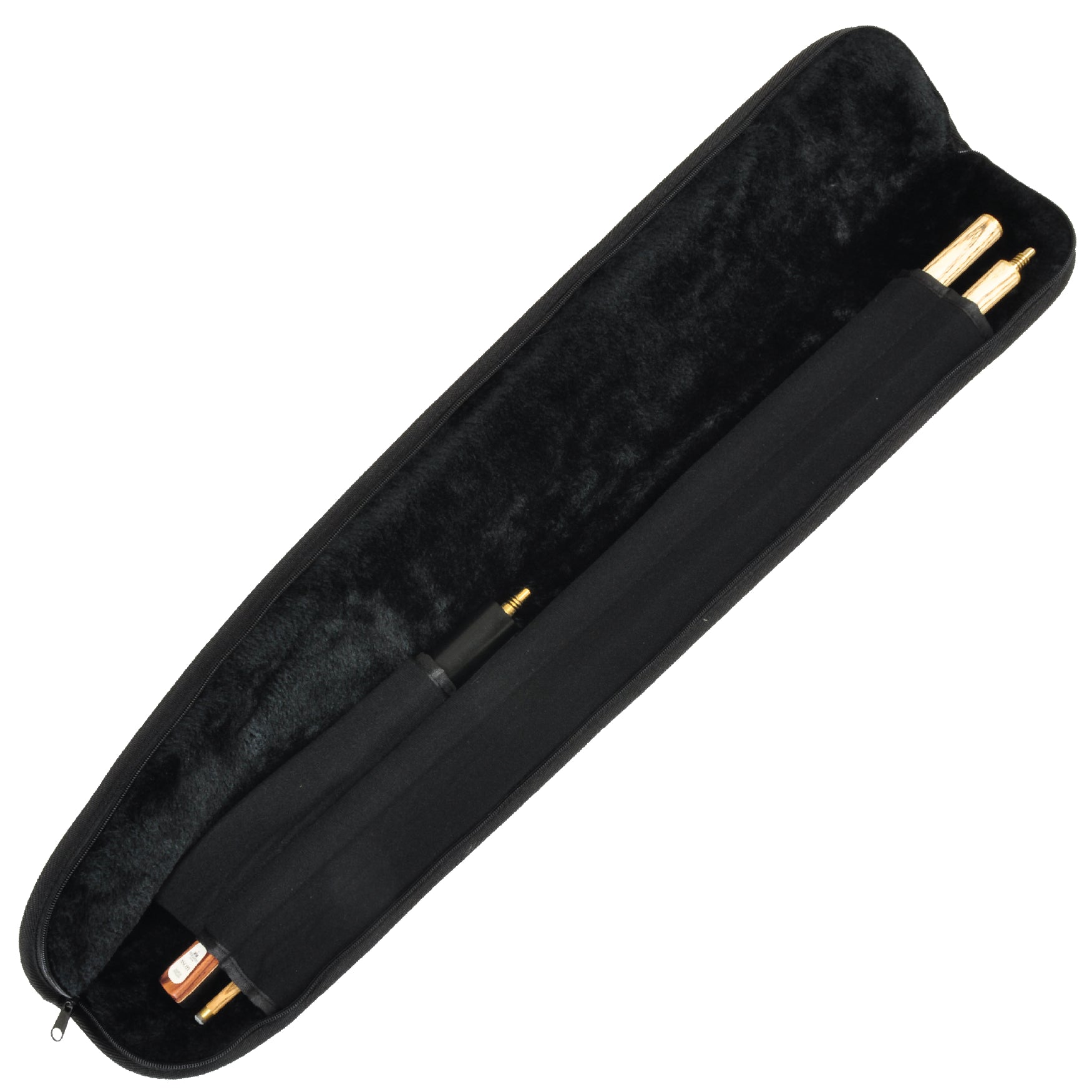 Peradon Full Zip Two Piece Cue Case Open