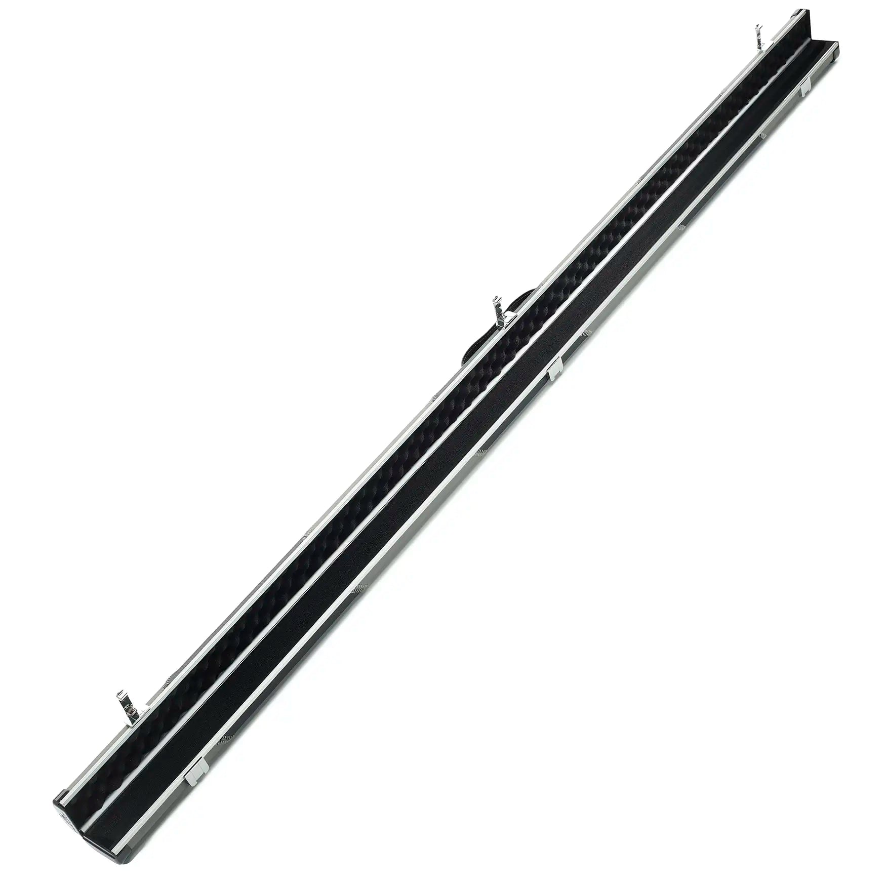 Peradon Grey and Black Stripe Halo Thin One Piece Cue Case full open view