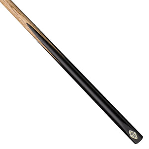 Peradon Lazer Two Piece Snooker Cue. On angle view