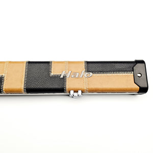 Peradon Limited Edition Black & Beige Patch Halo 3/4 Cue Case - Halo logo view