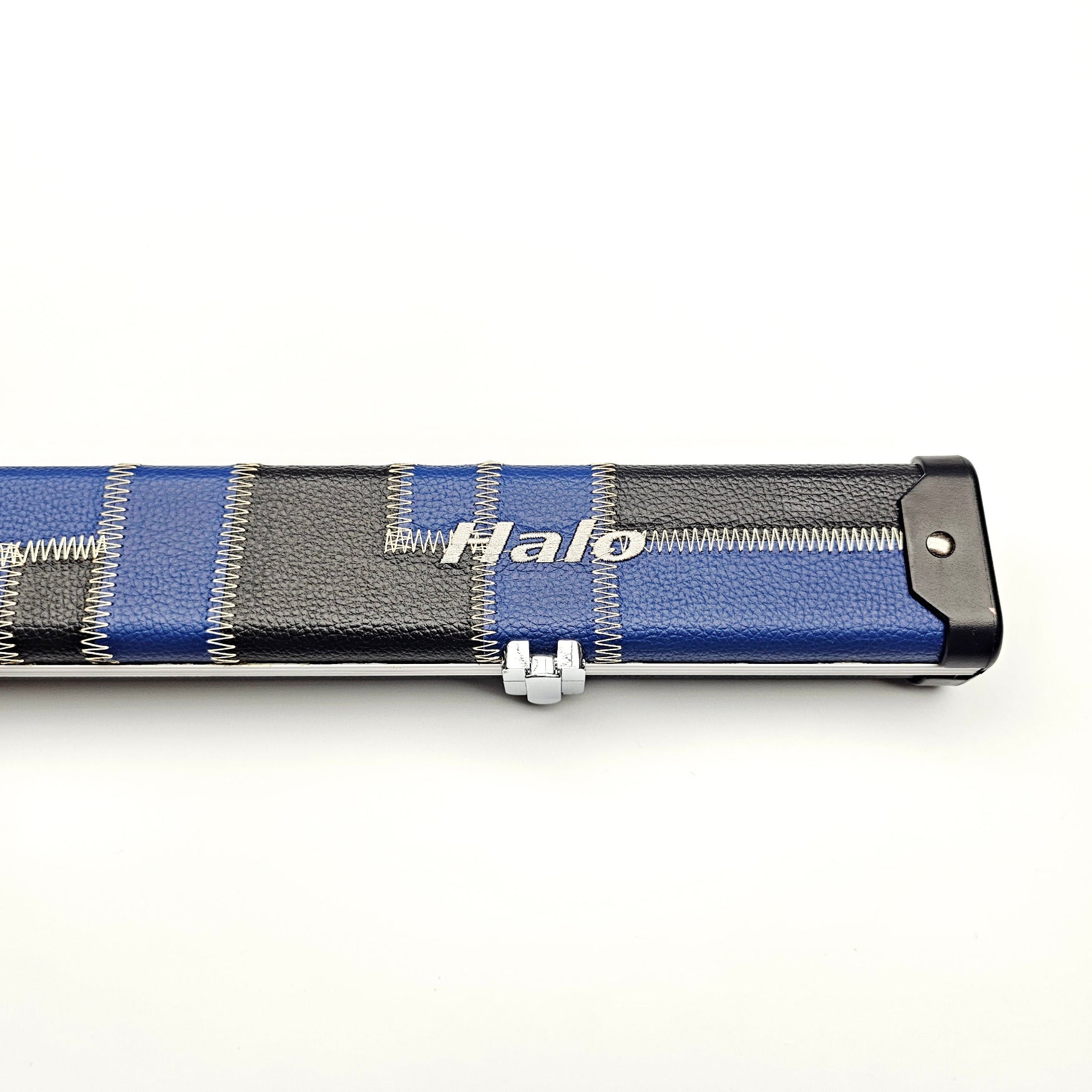 Peradon Limited Edition Black & Blue Patch Halo 3/4 Cue Case - Halo logo view
