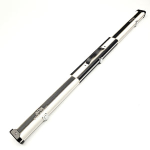 Peradon Limited Edition Black & White Block Halo 3/4 Cue Case - Exterior full length view