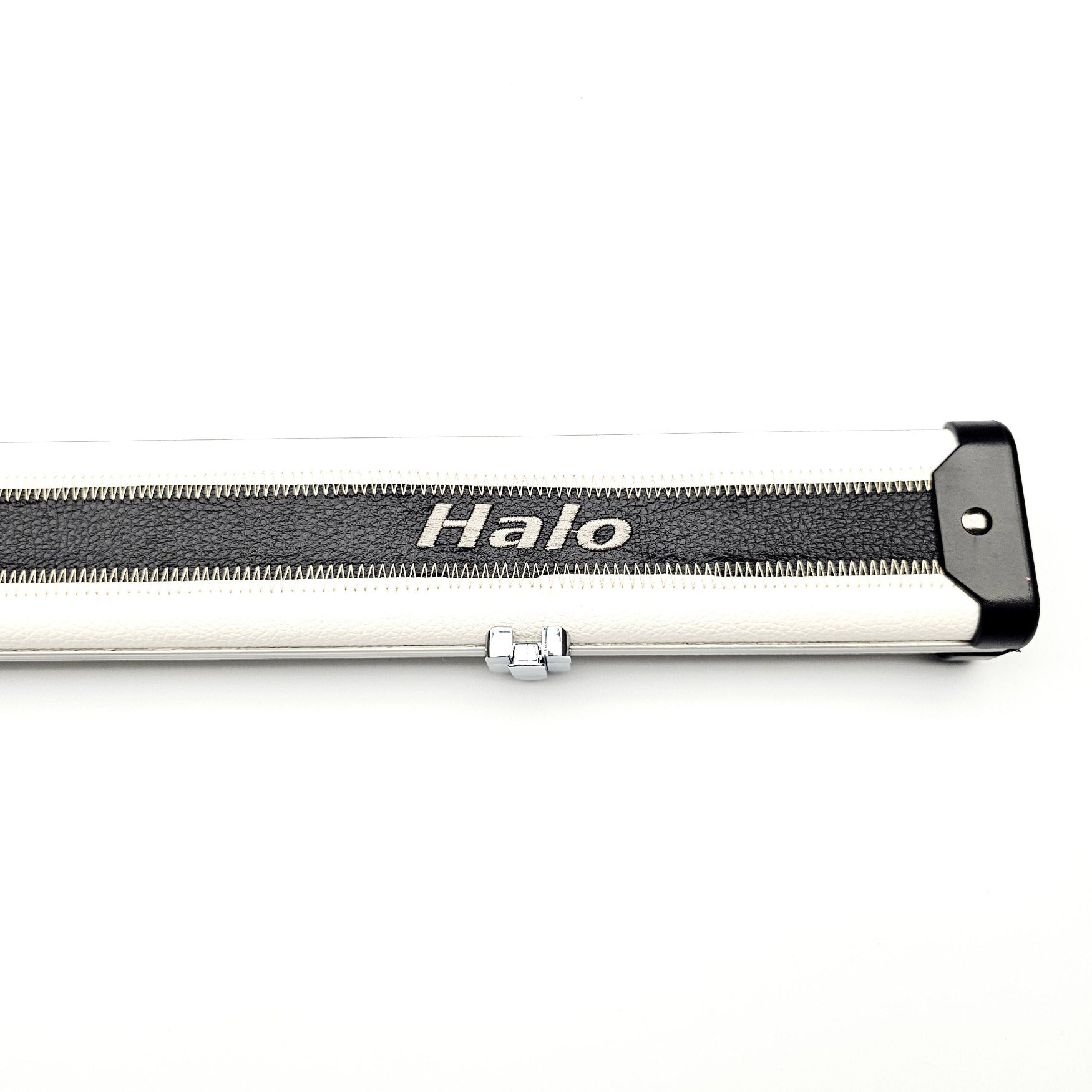 Peradon Limited Edition Black & White Block Halo 3/4 Cue Case - Halo logo view
