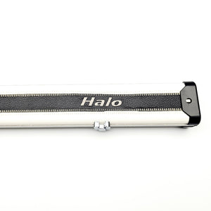Peradon Limited Edition Black & White Block Halo 3/4 Cue Case - Halo logo view