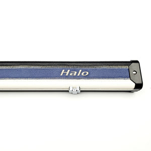 Peradon Limited Edition Black, White & Blue Block Halo 3/4 Cue Case - Halo logo view